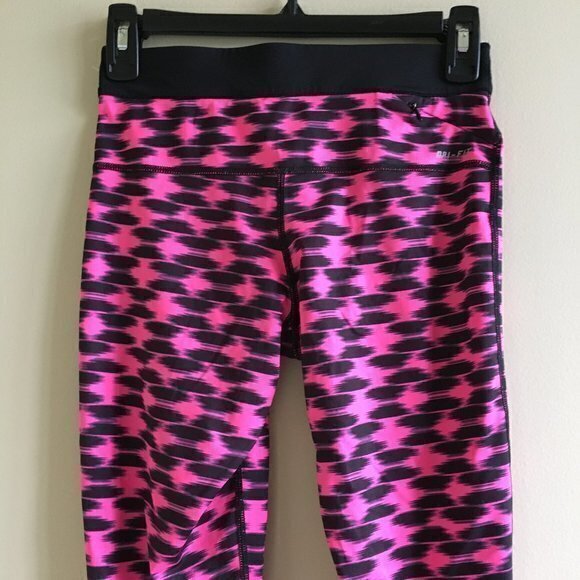 Nike 3/4 Printed‎ Relay Crop Running Pants DRI-FIT  Size XS 645610-667 - Picture 6 of 11